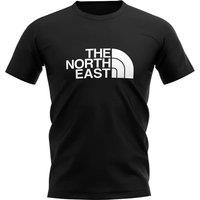 Newcastle United FC Men's Newcastle The North East T-Shirt in Black | Size: 2XL