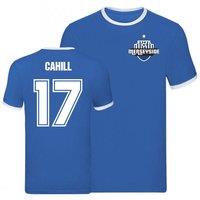 Everton FC Men's Mens Tim Cahill Ringer Tee in Blue | Size: 2XL