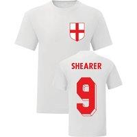 England Men's Mens Alan Shearer National Hero Tee in White | Size: 2XL