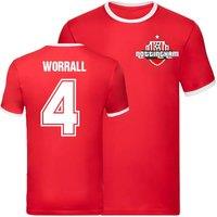 Nottingham Forest Men's Mens Joe Worrall Ringer Tee in Red | Size: XL