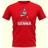 Brazil Men's Mens Ayrton Senna Driver T-Shirt in Red | Size: Small