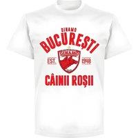 Dinamo Bucharest Men's Mens Established T-Shirt in White | Size: 5XL