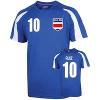 Costa Rica Men's Mens Sports Training Jersey - Ruiz 10 in Blue | Size: Medium