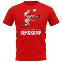 Arsenal FC Men's Dennis Bergkamp Player T-Shirt in Red | Size: 2XL