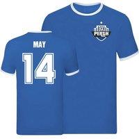 St Johnstone Men's Mens Stevie May Ringer Tee in Blue | Size: 2XL