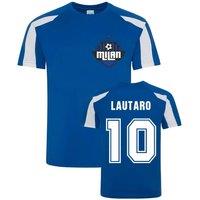 Inter Milan Men's Mens Lautaro Martinez Milan Sport Training Jersey in Blue | Size: Large