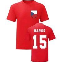 Czech Republic Men's Mens Milan Baros National Hero Tee'S in Red | Size: XL