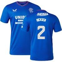 Rangers Men's Mens 2023 - 2024 Home Shirt - Ricksen 2 in Blue | Size: Medium