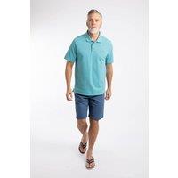 Weird Fish Men's Rayburn Cotton Flat Front Shorts in Blue | Size: 38