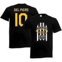 Juventus Men's Mens 2012 Champions T-Shirt - Del Piero 10 in Black | Size: Small