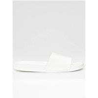 Threadbare Men's Lightweight Cushioned Sliders in White | Size: 9