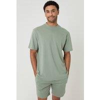 Threadbare Men's Relaxed Fit Short Lounge Set in Green | Size: Small