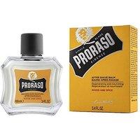 Proraso Men's After Shave Balm 100ml Wood & Spice in Yellow