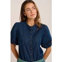 Brakeburn Women's BERNA BLOUSE in Blue | Size: 18
