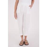Tigi Women's Cropped Relaxed Patch Pocket Trouser in White | Size: 22-24