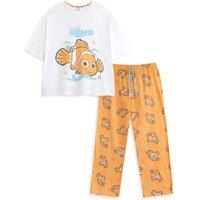 Disney Women's Short Sleeve Long Leg Pyjama Set | White | Official Merch | Size: Large