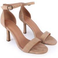 Off the Hook Women's Ashleigh Suede Leather High-Heel Ankle-Strap Sandals in Beige | Size: 7