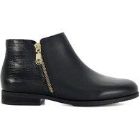 Dune London Women's Wide Fit 'Pandias' Leather Ankle Boots in Black | Size: 4