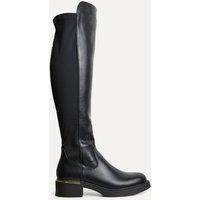 Linzi Women's Sawyer Black Faux Leather Knee High Classic Riding Boot | Size: 8-Standard Fit