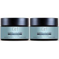 Dr H Women's Marine Collagen Anti-Ageing Day Moisturiser 60ml x 2 Duo Set in White