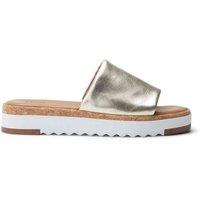 Moda In Pelle Women's 'Kanzan' Metallic Leather Sandals in Gold | Size: 8