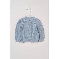 Rock a Bye Baby Boy's Hello Knitted Cardigan in Blue | Size: 6-12 m