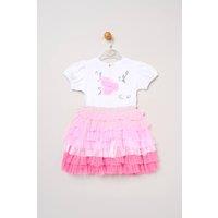 Miss Girl's Sequin Embroidery Floral Tutu Dress in Light Pink | Size: 3 Years