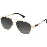Police Men's SPLP30-590300 Aviator/Navigator Sunglasses in Rose Gold
