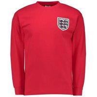 England Men's Mens Score Draw 1966 Away No6 Shirt in Red | Size: Small