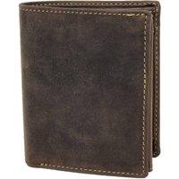 House of Leather Men's Mens Leather Bifold Small Wallet Vienna in Brown
