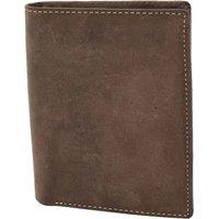 House of Leather Men's Mens Leather Bifold Wallet Zurich Oil Brown