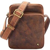 House of Leather Men's Mens Crossbody Bag Organiser Leather Riga in Tan