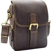 House of Leather Men's Mens Crossbody Bag Leather Messenger Lucas in Brown