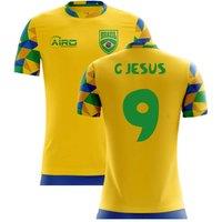 Brazil Men's 2025‑2026 Home Concept Football Shirt Gabriel Jesus in Yellow | Size: Small