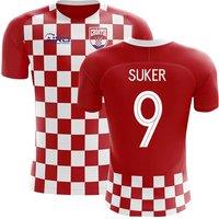 Croatia Men's 2025‑2026 Flag Concept Football Shirt - Davor uker 9 in Red | Size: Small