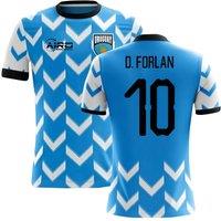 Uruguay Men's 2025 - 2026 Home Concept Football Shirt - D. Forlan 10 in Blue | Size: 4XL