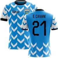 Uruguay Men's 2025 - 2026 Home Concept Football Shirt - E. Cavani 21 in Blue | Size: Small
