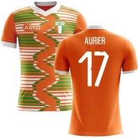 Ivory Coast Men's 2025/26 Home Concept Football Shirt - Aurier 17 in Orange | Size: Small