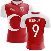 Turkey Men's 2025 - 2026 Home Concept Football Shirt - H.Sukur 9 in Red | Size: 5XL