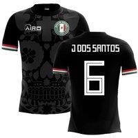 Mexico Men's 2025/26 Third Concept Football Shirt - J. Dos Santos in Black | Size: 4XL