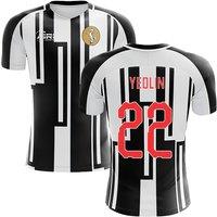 Newcastle United FC Men's 2025/26 Home Concept Football Shirt Yedlin 22 in Black | Size: Large