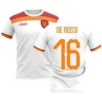 AS Roma Men's 2025 - 2026 Roma Away Concept Football Shirt - De Rossi 16 in White | Size: 5XL