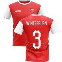 Arsenal FC Men's 2025 - 2026 North London Home Concept Football Shirt - Winterburn 3 in Red | Size: Large