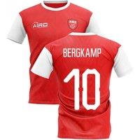 Arsenal FC Men's 2025 - 2026 North London Home Concept Football Shirt - Bergkamp 10 in Red | Size: 5XL