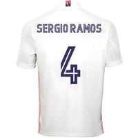 Real Madrid Men's Mens 2020 - 2021 Adidas Home Football Shirt - Sergio Ramos 4 in White | Size: 3XL