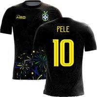 Brazil Men's 2025‑2026 Third Concept Football Shirt - Pele in Black | Size: Large