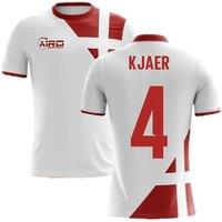 Denmark Men's 2025 - 2026 Away Concept Football Shirt - Kjaer 4 in White | Size: 4XL