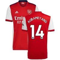 Arsenal FC Men's Mens 2021 - 2022 Home Shirt - Aubameyang 14 in Red | Size: 2XL