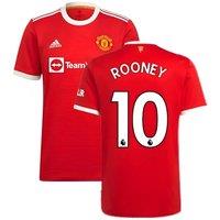 Manchester United FC Men's Mens Man Utd 2021 - 2022 Home Shirt - Rooney 10 in Red | Size: 3XL