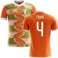 Ivory Coast Men's 2025 - 2026 Home Concept Football Shirt - Toure 4 in Orange | Size: 3XL